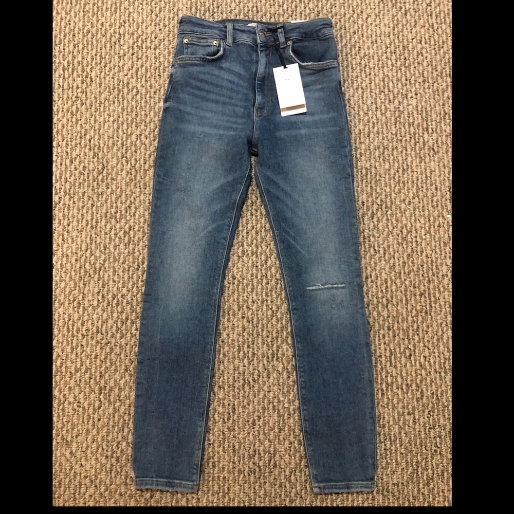 Zara jeans super high waist stretch new with tags